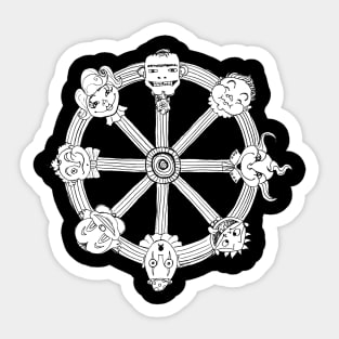 wheel of strange life Sticker